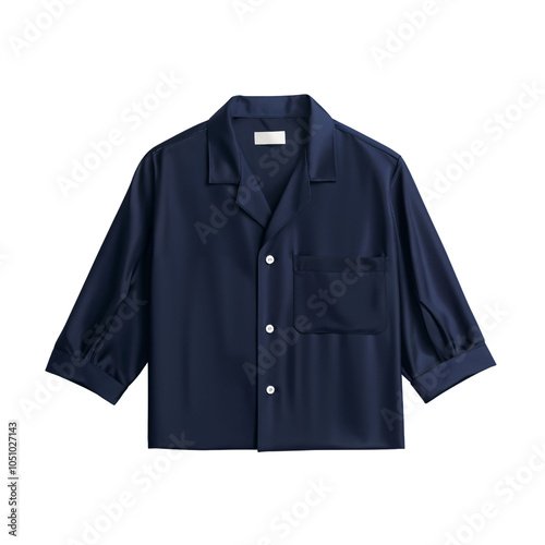 Discover the Elegance of This Luxurious Navy Blue Shirt for Effortless Fashion Statements, Perfect for Relaxed Evenings or Chic Daywear, Embracing Modern Comfort and Style.