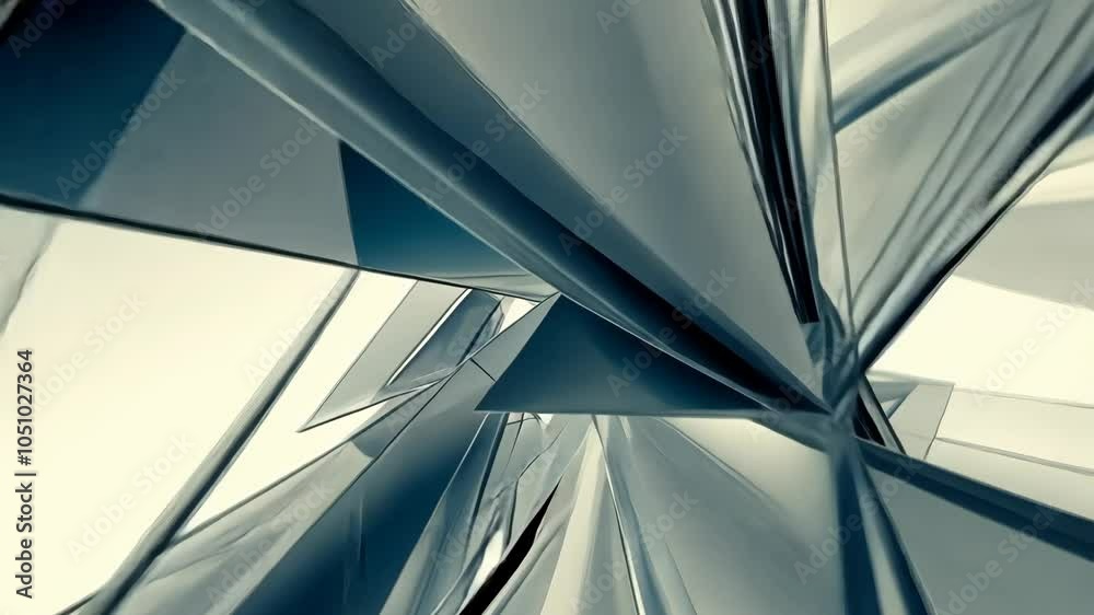 Abstract background with geometric shapes in blue and white colors.