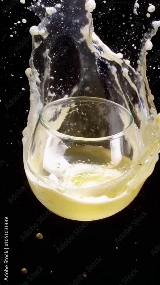 splash of juice in glass splash of juice in glass