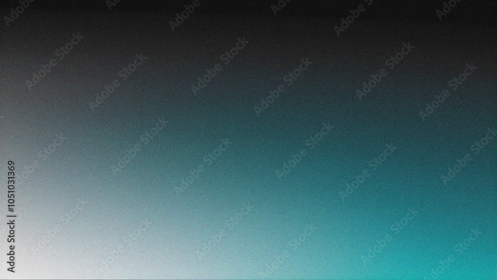 Fototapeta premium Green grainy noisy color gradient banner, dark textured poster header cover backdrop design