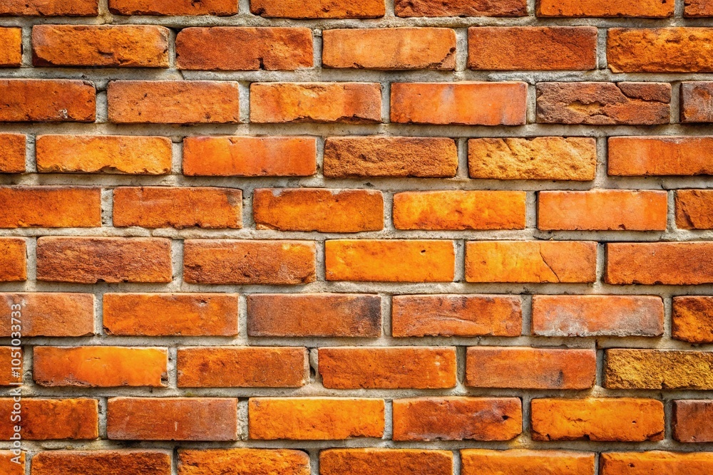 Fototapeta premium Brick rustic vintage orange block texture pattern background wall dirty Extreme Close-Up