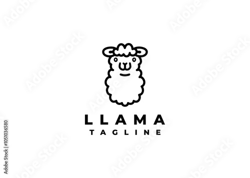 Vector illustration of Llama Logo Design