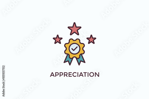 Appreciation Vector Icon Or Logo Illustration