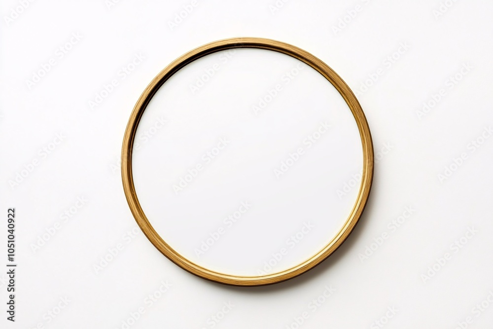 Golden Round Frame Mockup Minimalist Interior Design Element Golden Round Frame Mockup Minimalist Interior Design Element