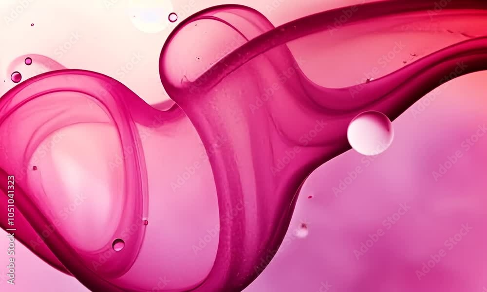 pink liquid splash on pink background.