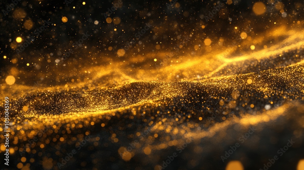 Captivating golden particles a mesmerizing dance of light and texture in the depths of abstract beauty Captivating golden particles a mesmerizing dance of light and texture in the depths of abstract beauty