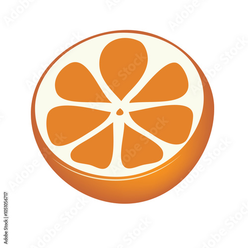 Half of juicy orange