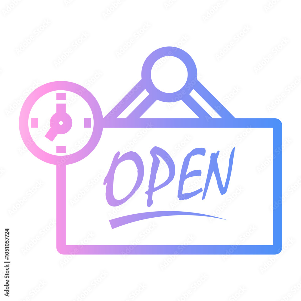 Obraz premium opening Line Gradient Icon