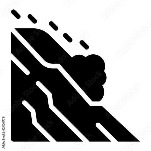 avalanche glyph icon