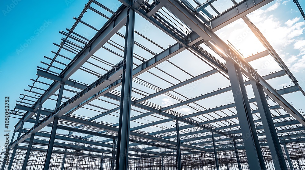 Steel Structure of a Building Under Construction Steel Structure of a Building Under Construction
