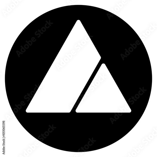 avalanche glyph icon