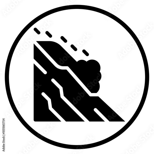 avalanche glyph icon