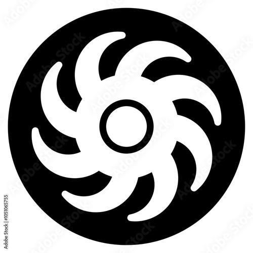 windstorm glyph icon