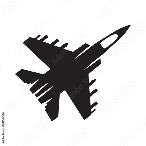 military aircraft vector icon