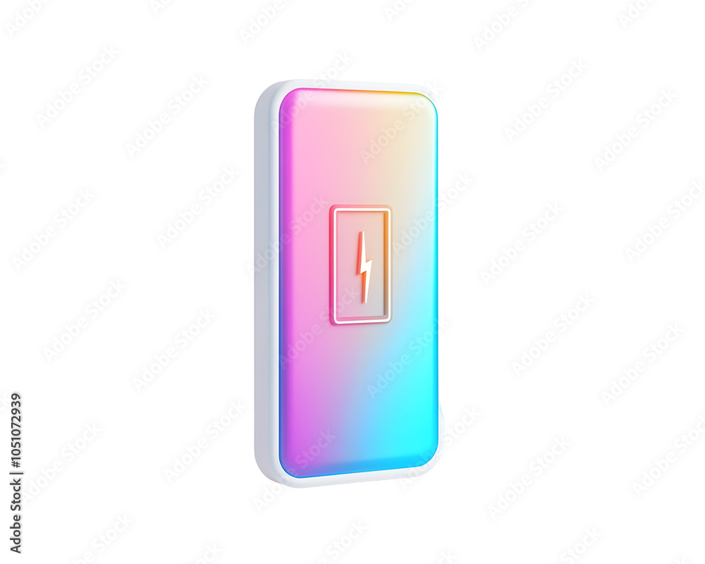 Linear Battery Icon with Power Display, Clean Design, Transparent PNG, clipping path Linear Battery Icon with Power Display, Clean Design, Transparent PNG, clipping path
