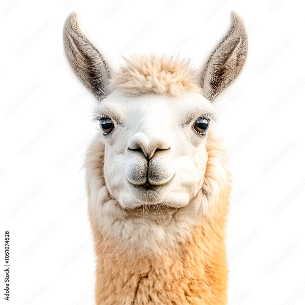 Obraz premium Cute Alpaca with Fluffy Coat and Friendly Expression