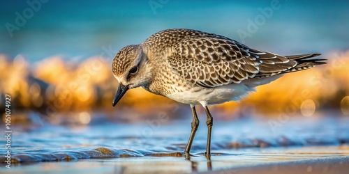 Grey plover preening on Busaiteen coast of Bahrain photo