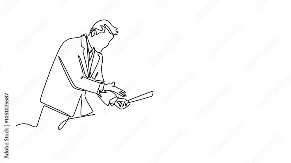 Business communication concept. Single line draw design. Full length animation illustration. High quality 4k footage. Business communication concept. Single line draw design. Full length animation illustration. High quality 4k footage.