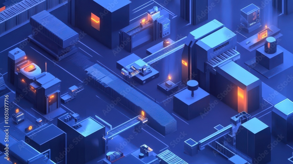 A blue and orange cityscape with a lot of buildings and a lot of lights A blue and orange cityscape with a lot of buildings and a lot of lights