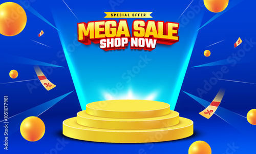 Discount sale promotion event horizontal banner
