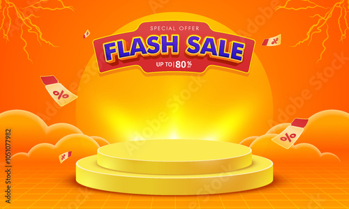 Discount sale promotion event horizontal banner template