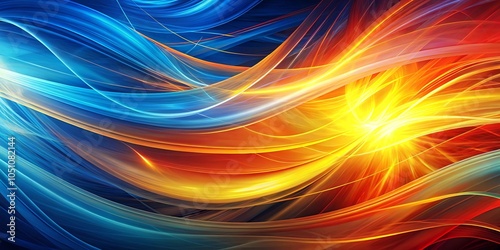 Wallpaper Mural Abstract Flowing Lines of Color, Evoking a Sense of Energy and Movement Torontodigital.ca