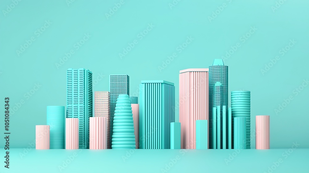 Abstract Skyscrapers for Business Scaling Concept Abstract Skyscrapers for Business Scaling Concept