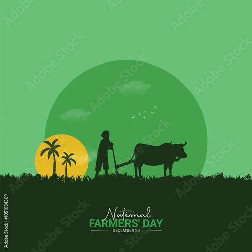 National farmers day India creative for a social media poster