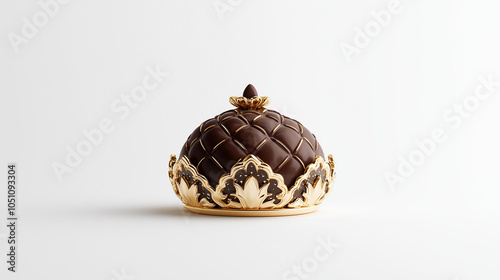 Chocolate Dome Cake in Gold...