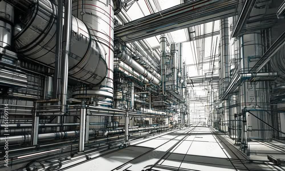 Industrial Machinery Drawing Industrial Machinery Drawing
