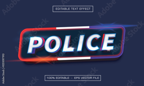 Police 3D Text Effect