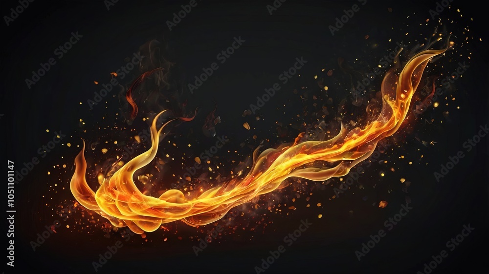 Fototapeta premium Dynamic Flame Burst