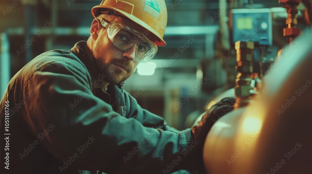 custom made wallpaper toronto digitalA man in a hard hat is working on a piece of equipment