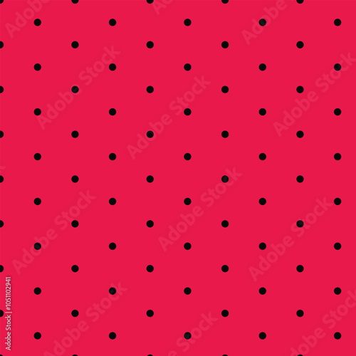  simple black colour polka doat pattern on red colour background. photo