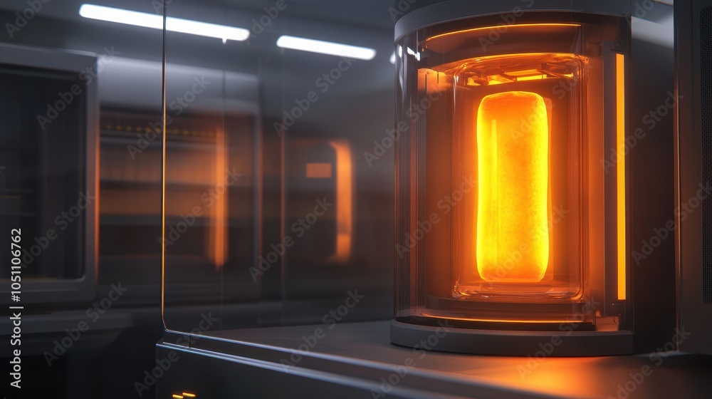 Sleek Modern Bioreactor with Glowing Light Effect Sleek Modern Bioreactor with Glowing Light Effect