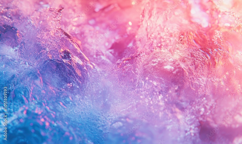 Fototapeta premium Abstract Water Texture with Pink and Blue Hues - Stunning Abstract Water Texture Background