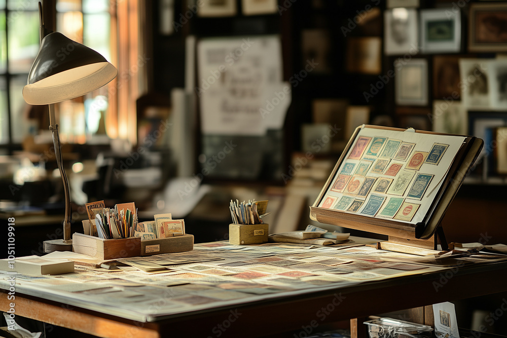 Intriguing Stamp Collecting Table Philatelists Study Background for Postal History Enthusiasts Intriguing Stamp Collecting Table Philatelists Study Background for Postal History Enthusiasts