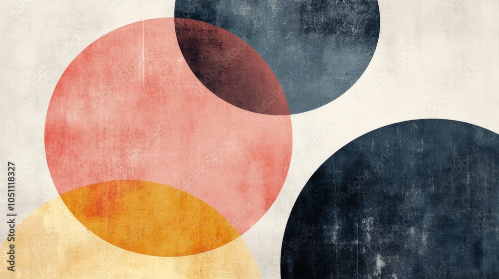 Abstract Composition with Overlapping Circles in Earthy Tones Abstract Composition with Overlapping Circles in Earthy Tones