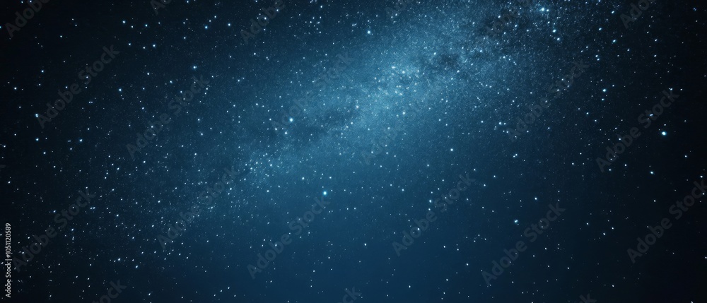 Obraz premium A Starry Night Sky with a Band of Milky Way