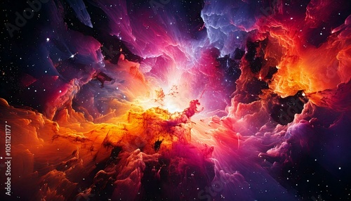 A cosmic nebula forming in a galaxy