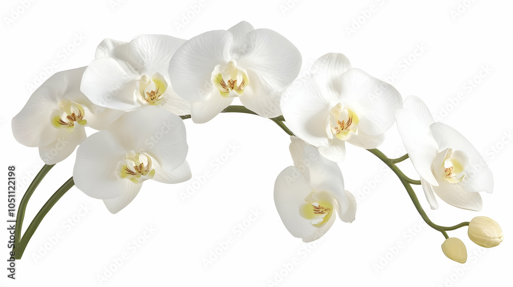 Obraz premium Nauture and Flower Background - A delicate arrangement of white orchids showcasing their elegant petals and natural beauty.