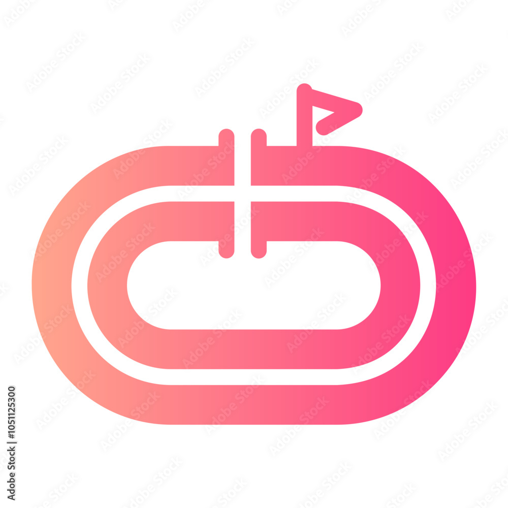 running track Gradient icon running track Gradient icon