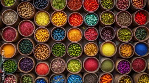 Wallpaper Mural Vibrant Colorful Spices in Traditional Containers Torontodigital.ca