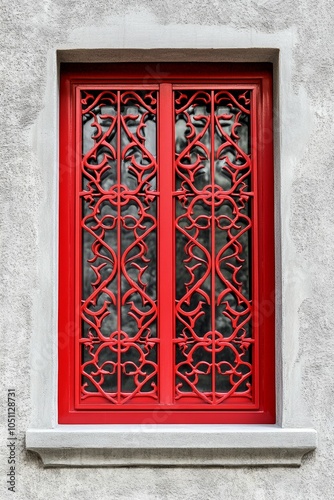 window on a white wall