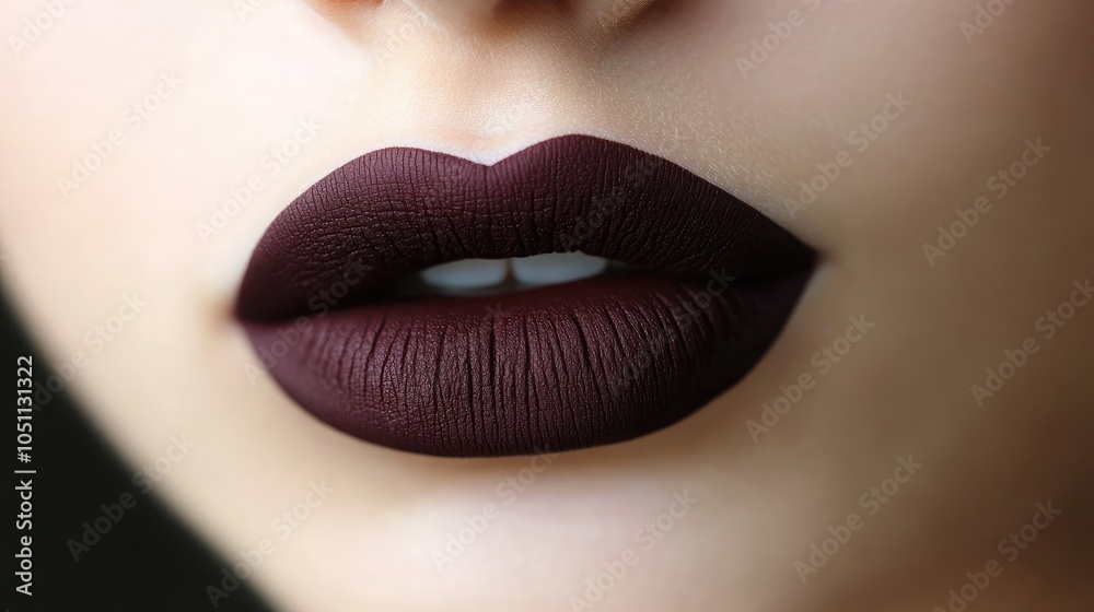 Dark Velvet Lips with Matte Finish Dark Velvet Lips with Matte Finish