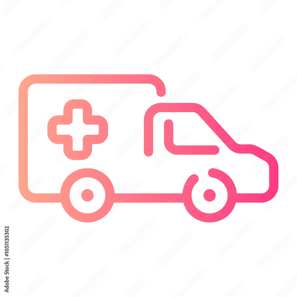 ambulance Line Gradient Icon