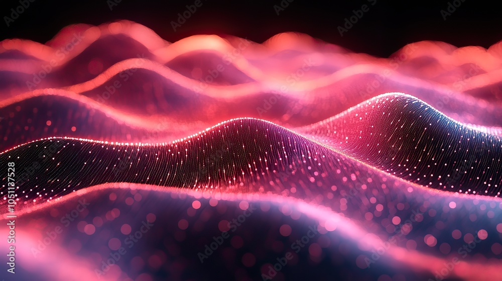 digital mesh pattern with woven lines and network dots representing futuristic technology. digital mesh pattern with woven lines and network dots representing futuristic technology.