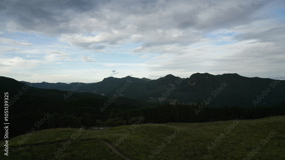 Fototapeta premium 曽爾高原ドローン空撮26