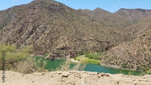 Mountains in Arizona, Landscape, Salt River Along the Apache Trail photo