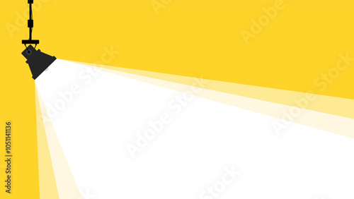 Spotlight Illuminated light yellow background vector illustration design